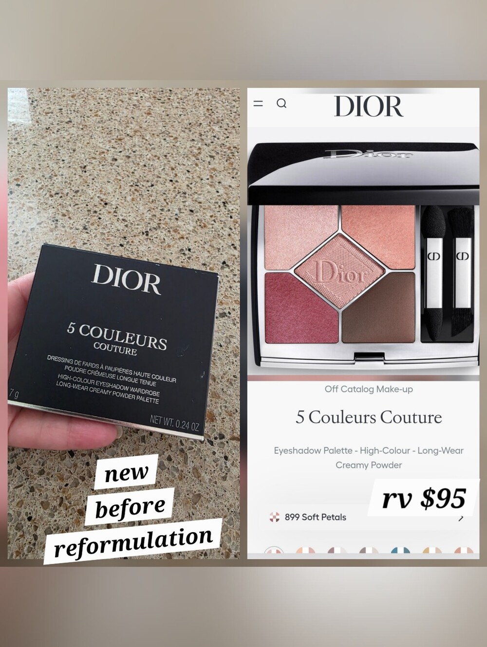 Dior 5 Couleurs Couture Eyeshadow Palette — Soft Petals
